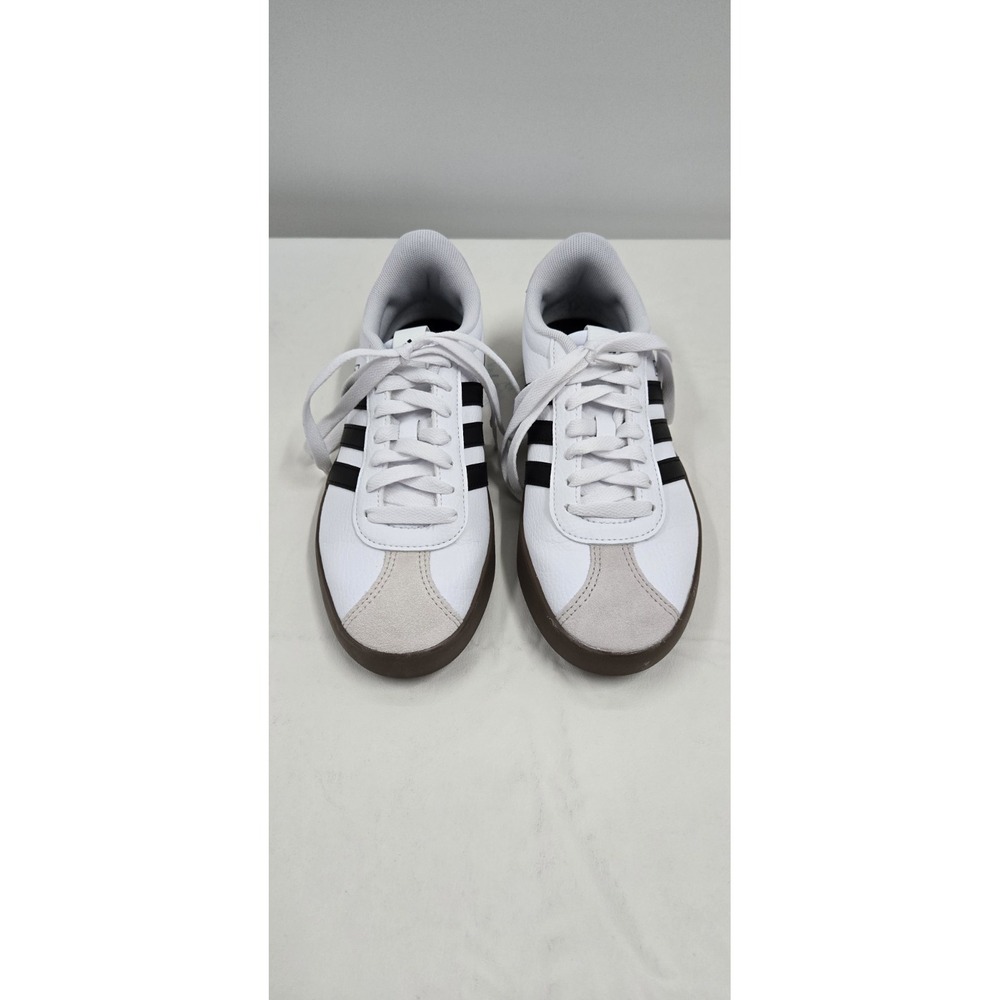 Adidas VL Court 3.0 Women's Sneakers US Size 6 Black White W/ Tan Bottom